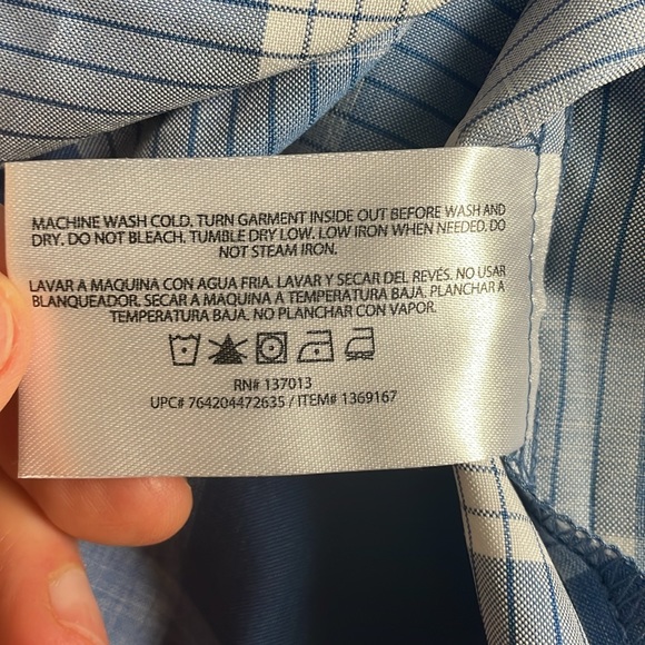 Orvis Men’s Blue & White Plaid Button Down short sleeve Shirt- XL - Picture 13 of 14